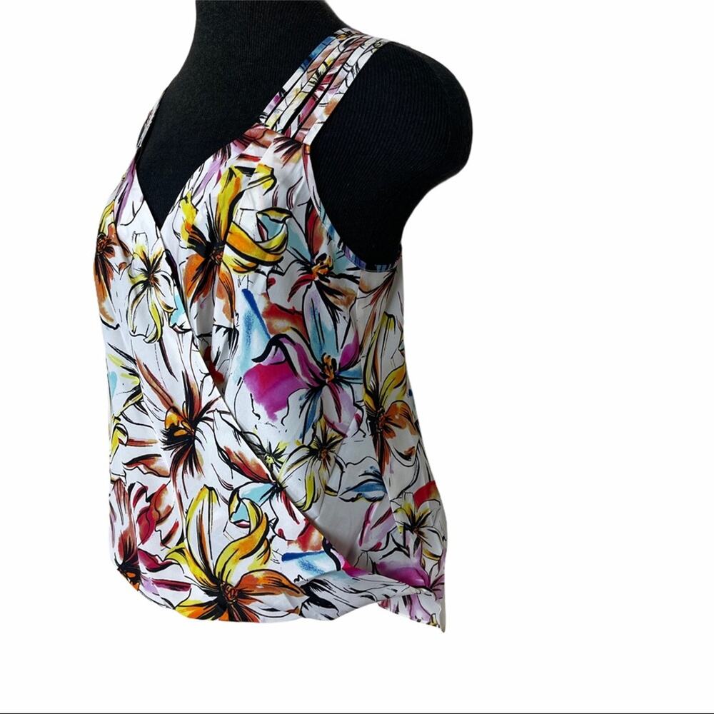 Amanda Uprichard Floral Wrap Bubble Hem Top Small - Picture 6 of 7